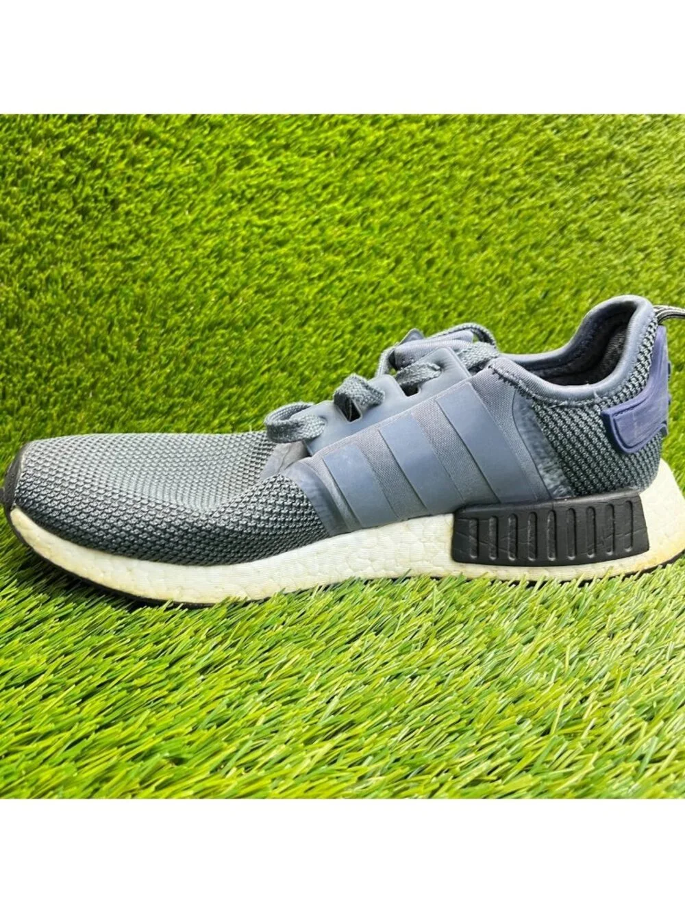 Adidas NMD R1 Mens Size 11 Gray Blue Athletic Running Walking Shoes Sneakers